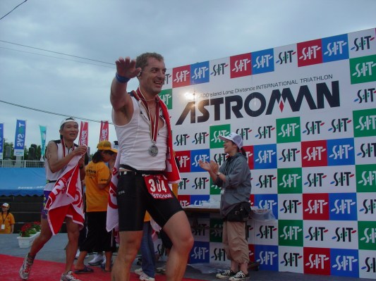 Finishing my first Half Ironman distance triathlon