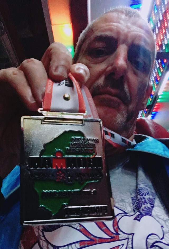 I got the run done! Ironman Gurye Finishers medal