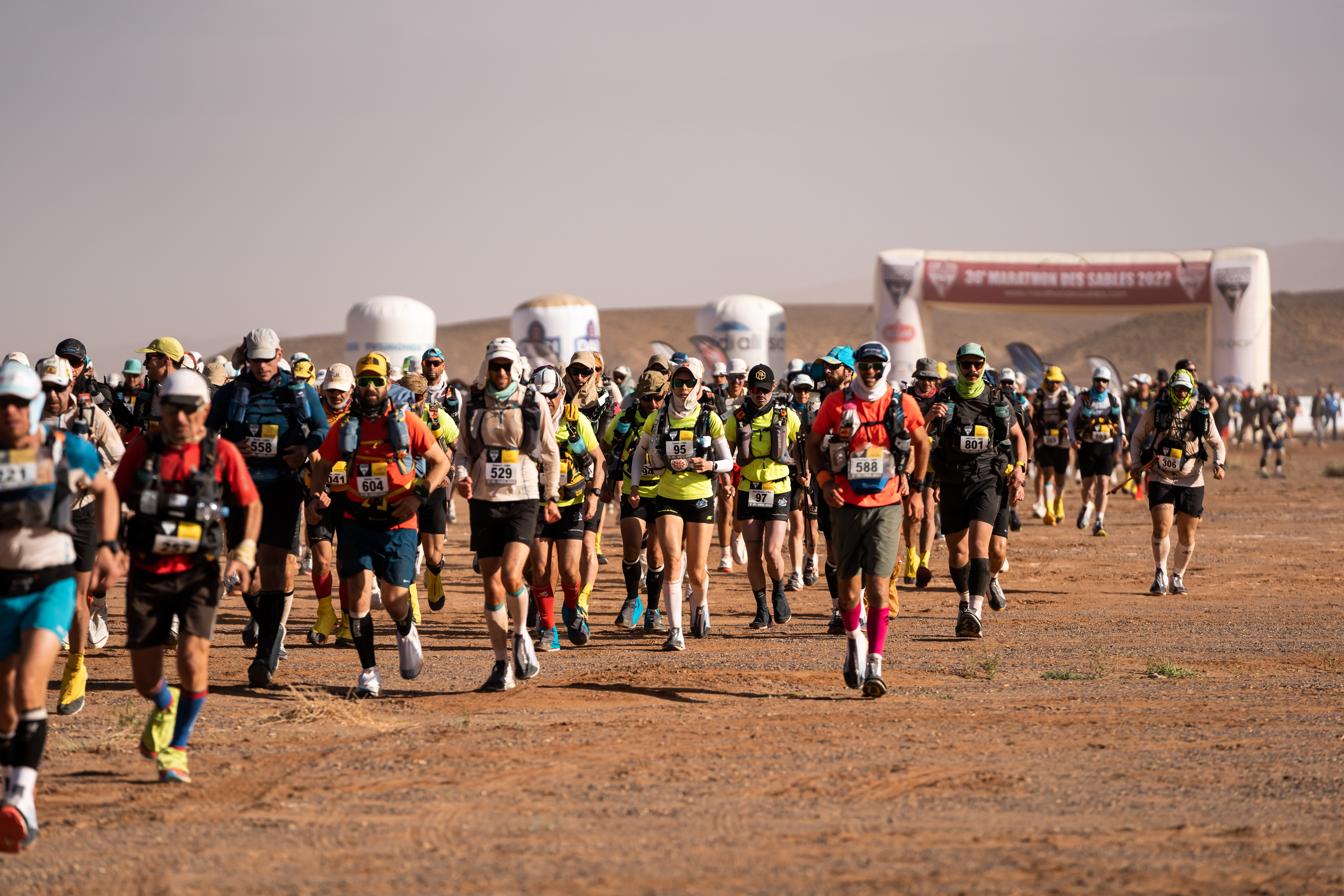 And we are off! The start of the Marathon des Sables 2022