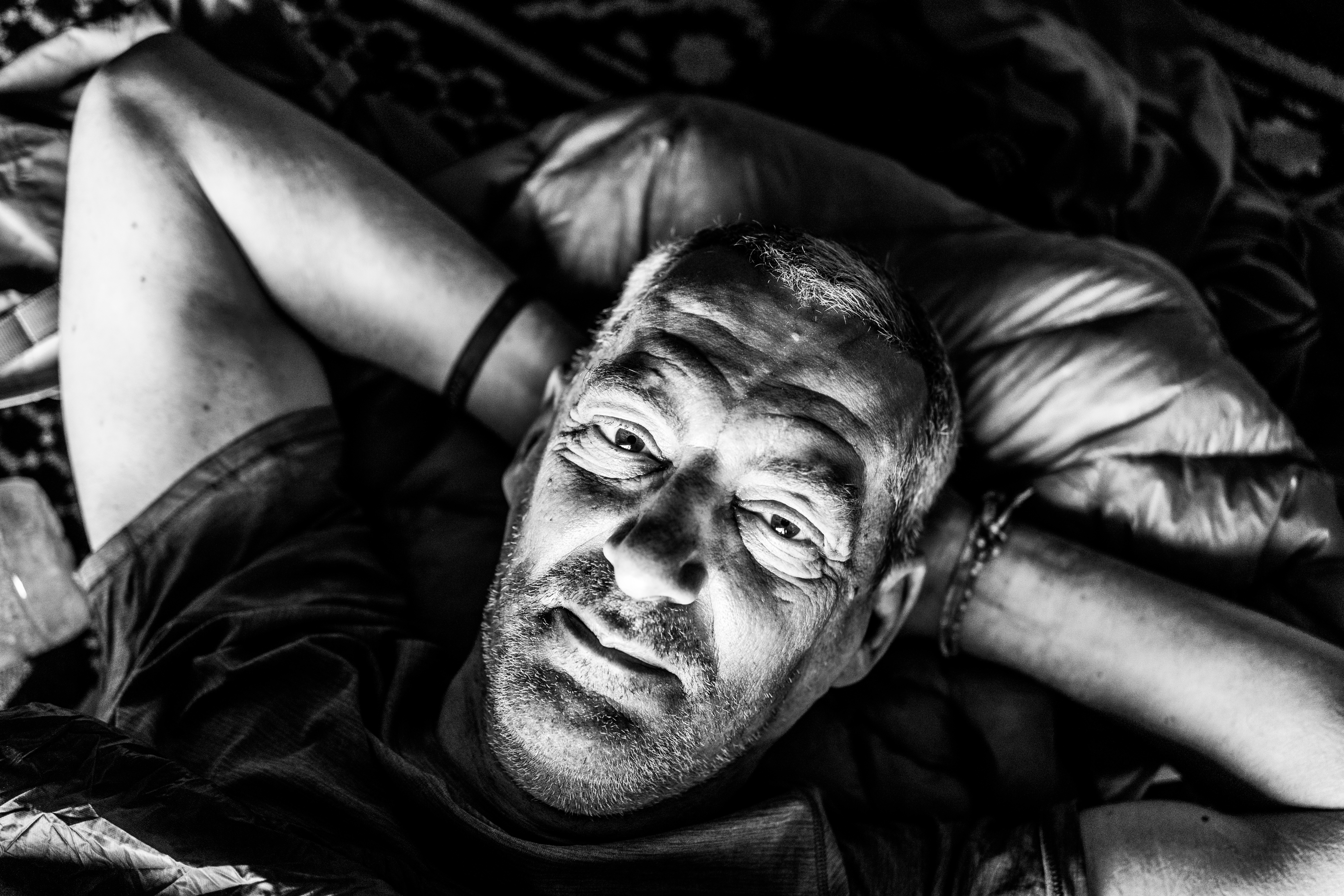 Kicking back and relaxing on the rest day. Marathon des Sables